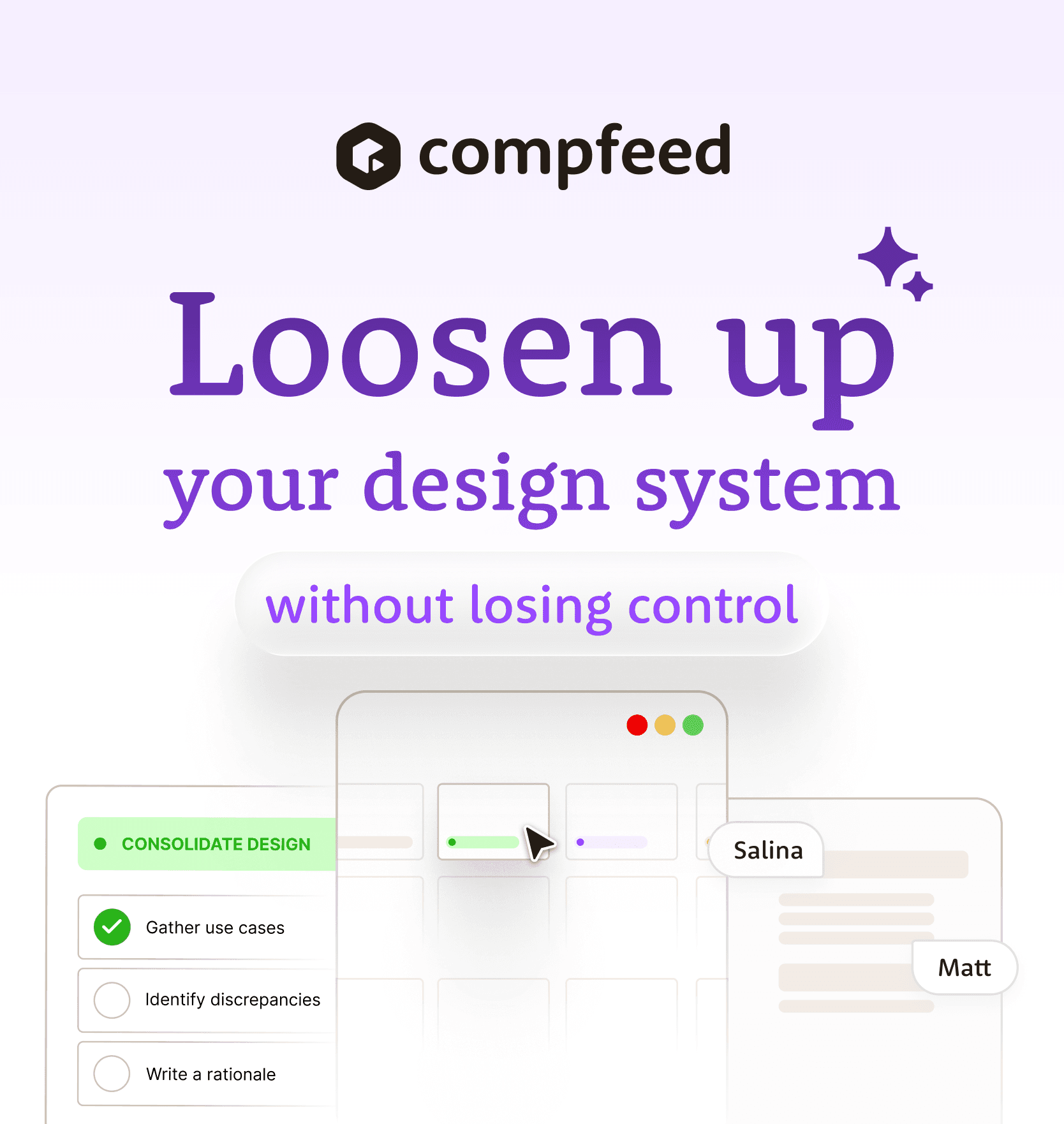Compfeed: loosen up your design system without losing control, with contribution tasks and live collaborators
